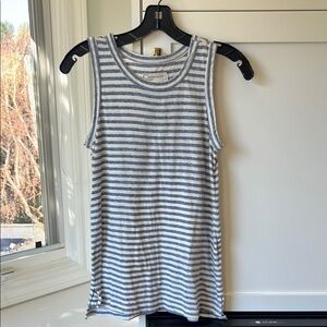 Current/Elliot Blue and White Striped Muscle Top